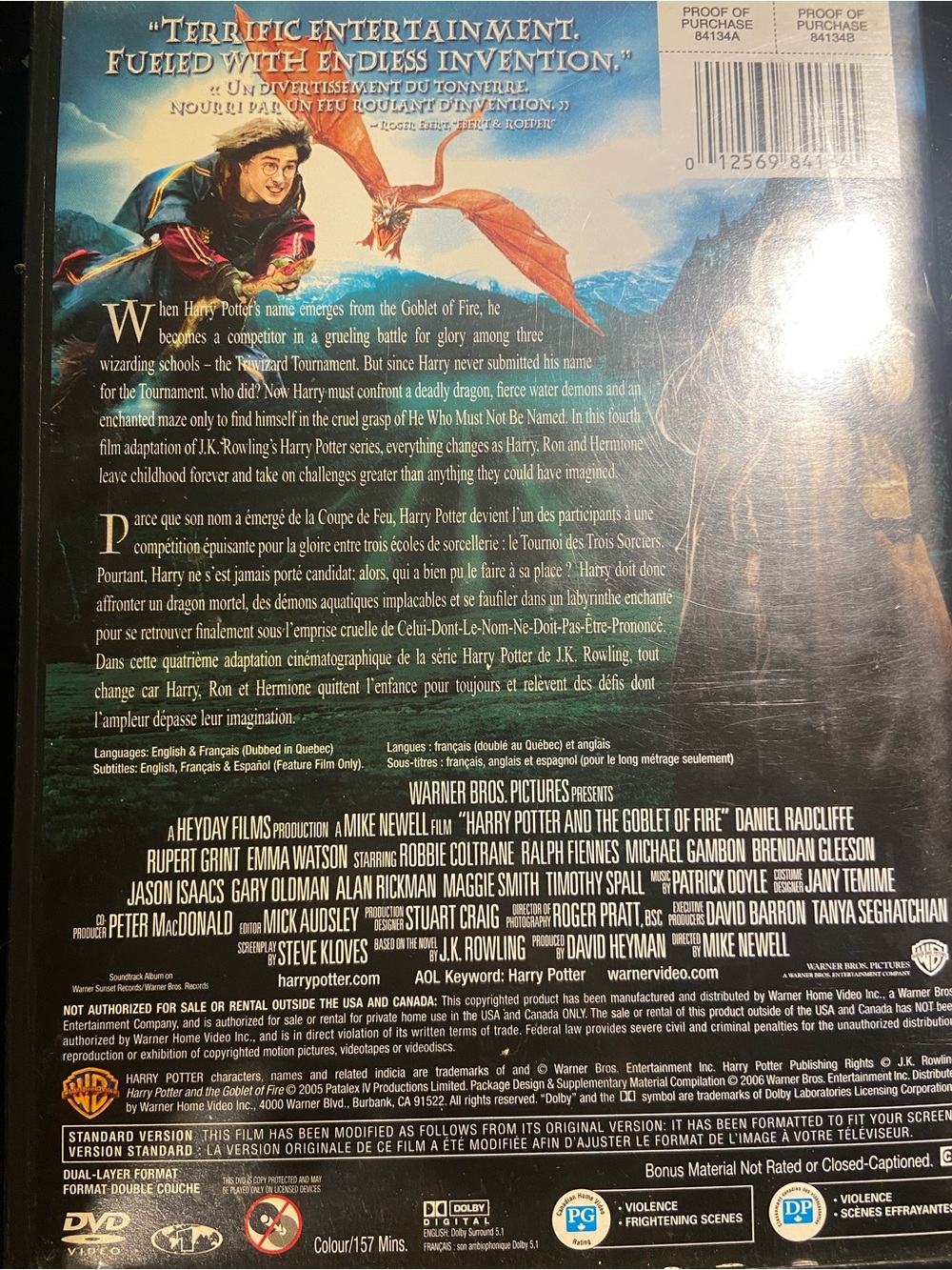 Warner Bros. Harry Potter And The Goblet Of Fire - Picture 2 of 2